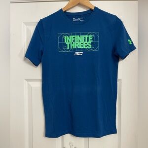 Under Armour Boys Blue and Green Graphic Tee XL